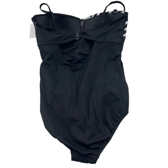 Swimsuit By Swimsuits For All Size 10 Black White Geometric Print One Piece NWT - Picture 4 of 5